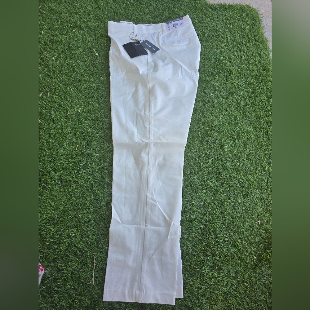 Michael Kors Classic Dress Pants Men 42X32 Off White $95 MRSP Career NWT
